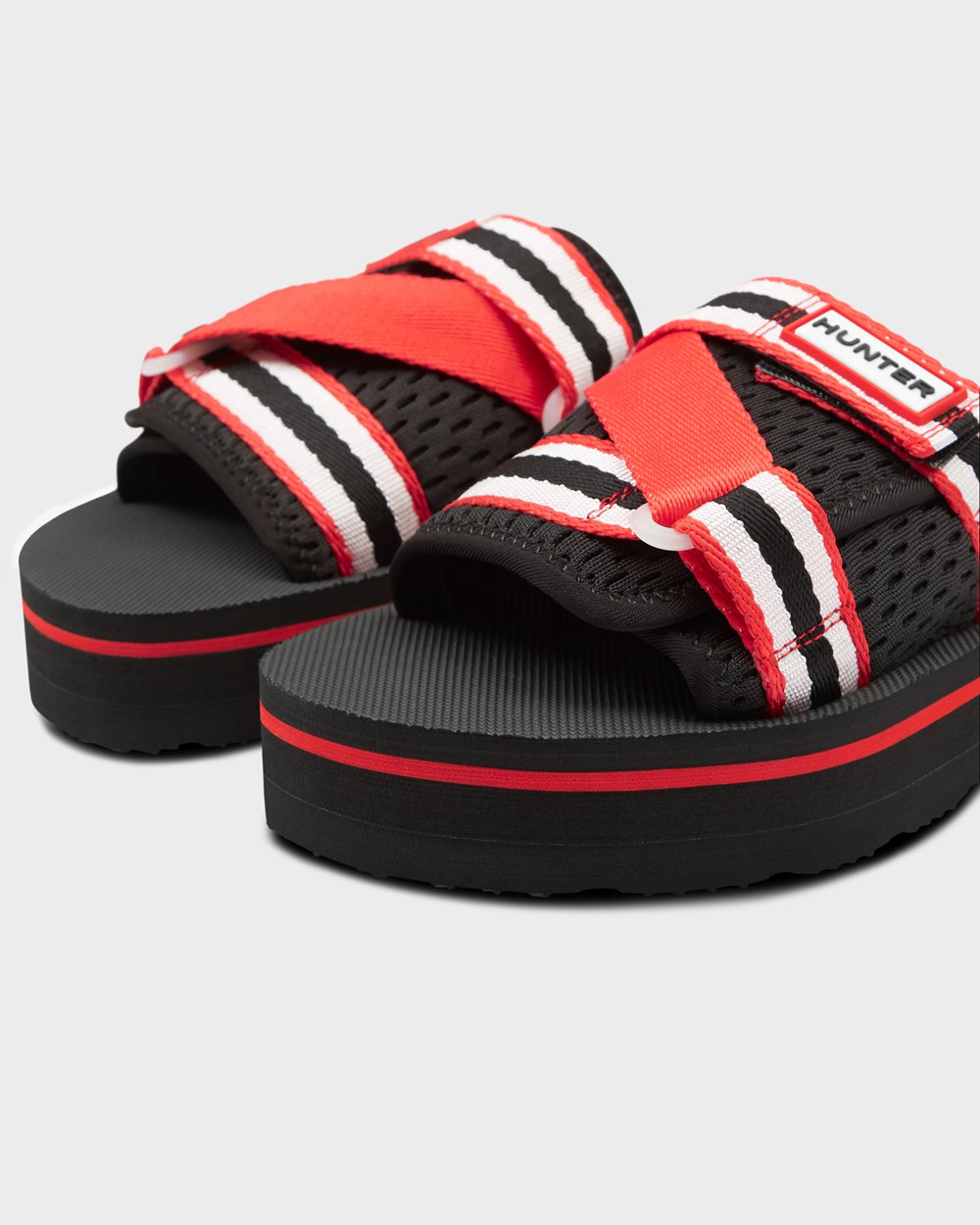 Hunter Terlik Bayan Siyah/Beyaz/Kırmızı - Original Flatform Beach - Türkiye XO9364028